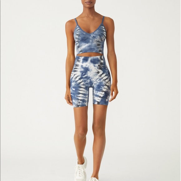 Tory Burch Sport Tie-Dye Seamless Long Bralette Style Number 78439 Athleisure - Picture 2 of 10